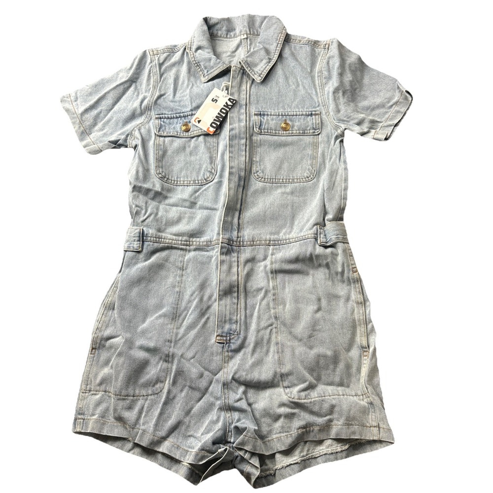 Cowoka Denim Romper Small Women's Blue